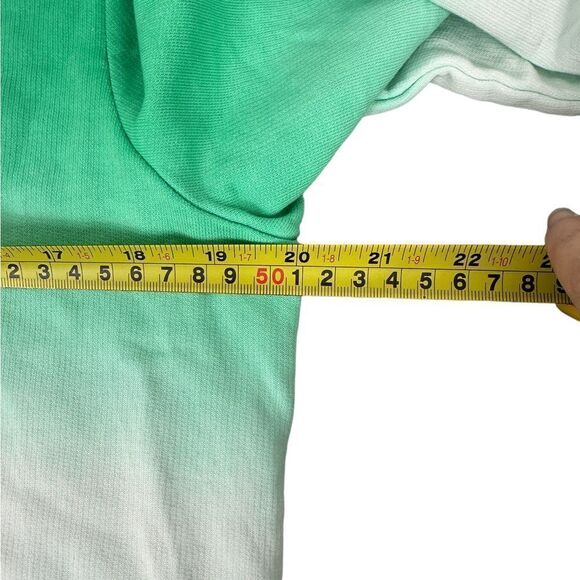 J crew dip dye blue green lightweight sweatshirt size small - Picture 7 of 8